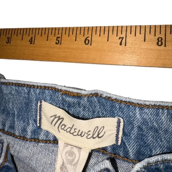 Madewell Perfect Vintage Wide-Leg Jeans Medium Wash Blue 25P Petite High Rise - Picture 3 of 9